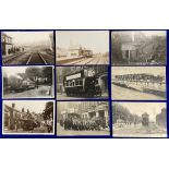 Postcards, a good UK topographical collection of 9 cards, with RPs of Wantage Tramway,