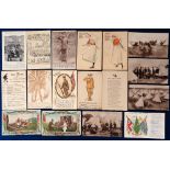 Postcards, Military, a collection of 18 cards relating to 'The Territorials', with scarce card of