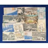 Postcards, Olympics, Athens, 1906, good selection, inc. Stadium, D. Tofalos, Prize giving, art