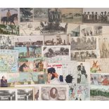 Postcards, A foreign and political mix of approx. 52 cards inc. 'The Battle of Stepney' set of 6