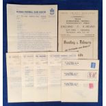 Football memorabilia, a selection of correspondence & envelopes all on Reading FC headed paper