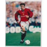 Football autograph, David Beckham, Manchester United & England, colour photo, 25cm x 20cm, early