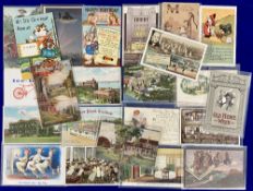 Postcards, Advertising, American, 23 cards to incl