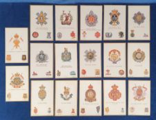 Postcards, Military, a selection of 17 Regimental