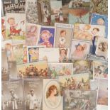 Postcards, a mixed, mainly subject selection of ap