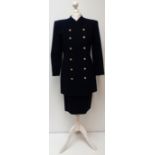 Christian Dior navy wool 2 piece trouser suit with