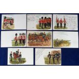 Postcards, Military, a selection of 8 early milita