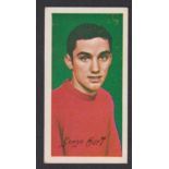 Trade card, Barratt's, Famous Footballers Series A12 no 29, George Best, rookie card (gd) (1)