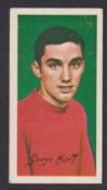 Trade card, Barratt's, Famous Footballers Series A12 no 29, George Best, rookie card (gd) (1)