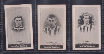Cigarette cards, Cohen Weenen, Heroes of Sport, 3 Football cards, Evans, Aston Villa, A Hamilton,