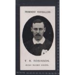 Cigarette card, Taddy, Prominent Footballers (No Footnote), Irish Rugby Union, T R Robinson(vg) (1)