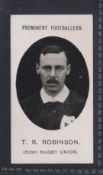 Cigarette card, Taddy, Prominent Footballers (No Footnote), Irish Rugby Union, T R Robinson(vg) (1)