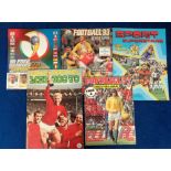 Football Sticker Albums, a collection of 5 unused albums, Top Sellers Football 77, FKS Mexico 70,