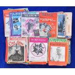 Music, Sheet Music, approx. 1200 pieces of sheet music, mostly 1950s and 60s with a few earlier,
