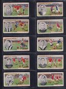 Cigarette cards, Churchman's, Footballers (coloured), (set, 50 cards) (a few with sl marks, gen gd)