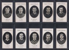 Cigarette cards, Taddy, Prominent Footballers (No Footnote), Liverpool, (set, 15 cards) (mostly gd/