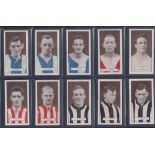 Cigarette cards, Pattreiouex, Footballers Series (Brown Caption) 49 cards nos 51-100 missing no
