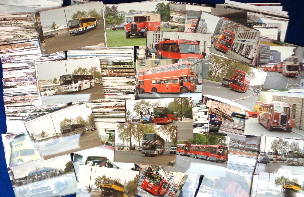 Photographs, a large collection of privately taken colour photographs of buses and coaches, all