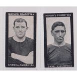 Cigarette cards, Murray's, Footballers, Series H, 2 cards, A Turnbull & G Wall both Manchester