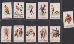 Cigarette cards, Faulkner's, Football Terms 1st Series, 2 cards, 'Centre Forward' & 'Touch' & 2nd
