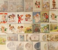 Postcards, Children's Artists, 30+ cards to include Agnes Richardson, Paul Ebner, Hilda Miller, H.