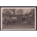 Postcard, Hampshire, Fatal Motor Accident Hook, 13th February 1914, RP by Froud (corner crease o/w