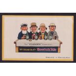 Postcard, Advertising, Wm. Younger Scotch Ale, caricature style design, pu 1933 (gd/vg)