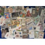 Postcards, Mixed Selection, approx. 135 mixed age cards to include Gems and Minerals, Caves, Shells,