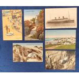 Postcards, Postal History, a selection of 6 cards of Bermuda, with postal history interest, inc.