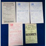 Horseracing / Railways, a collection of 5 Railway flyers, 4 GWR issues, Bridgnorth Races 1884,