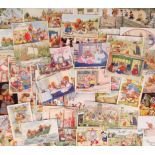 Postcards, Anthropomorphic, a collection of 70+ cards, many by artist Margaret Tempest inc. rabbits,
