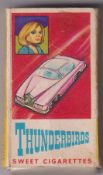 Sweet cigarette packet, Barratt's, Thunderbirds, Lady Penelope FAB 1 to one side and Thunderbird 5