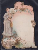 Trade card, Liebig, Menu card, Royal Women Ref M37, type card, The Queen Of Holland (some sl damage,