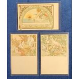 Postcards, Art Nouveau, a good selection of 3 cards illustrated by Alphonse Mucha, depicting young
