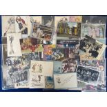 Postcards, Dancing, 55+ cards RPs, printed and artist drawn to include American carnival, cake walk,