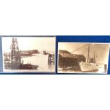 Postcards, 2 cards to comprise an RP of the Grimsby trawler Girl Pat that sailed to North Africa