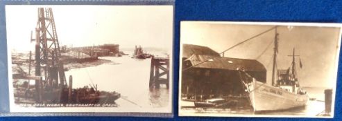 Postcards, 2 cards to comprise an RP of the Grimsby trawler Girl Pat that sailed to North Africa