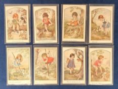 Postcards, Nina K Brisley, 8 cards to comprise a set of 6 (no 1103) and 2 others ( set no 1141) (