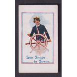 Cigarette card, G Prudhoe, Army Pictures, Cartoons, etc type card 'Steer Straight for Germany' (sl