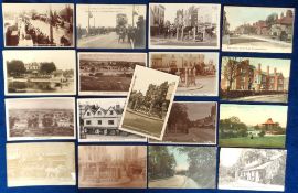 Postcards, Surrey, a Kingston-upon-Thames mix of approx. 17 cards with RPs of Kinston Bridge the