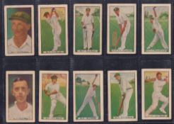 Trade cards, Australia, Allen's, Cricketers (Coloured, 1938) (set, 36 cards including Bradman) (