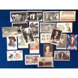Postcards, Political, 16 cards to include an RP showing a crowd with Demobbed Soldiers and