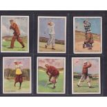 Cigarette cards, 4 'L' size sets, Wills, Famous Golfers, Golfing, Racehorses & Jockeys 1938 and