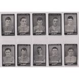 Cigarette cards, Cope's, Noted Footballers (Solace), Manchester City, 10 cards, nos 61, 62, 63,