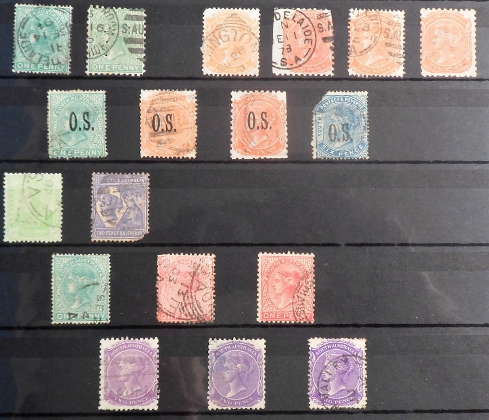 Stamps, Collection of Australia, New Zealand, Malaya, Malta & South Africa housed in a maroon - Image 7 of 30