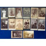 Photographs, Cabinet Cards, 14 photographs to include interiors, sailor, wheel chair, bicycle,