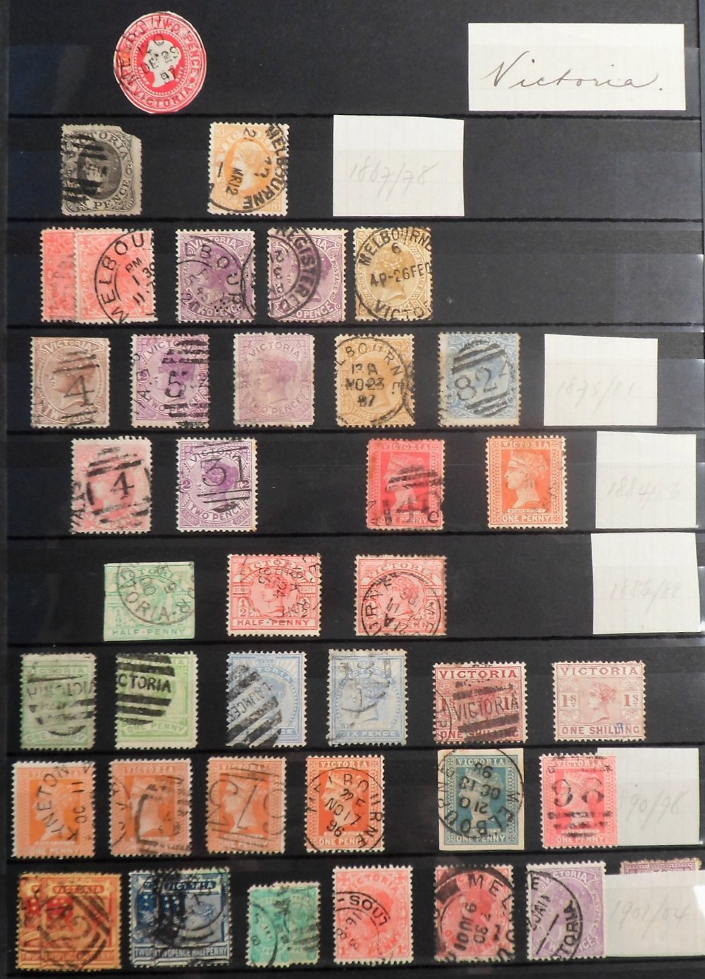 Stamps, Collection of Australia, New Zealand, Malaya, Malta & South Africa housed in a maroon - Image 9 of 30