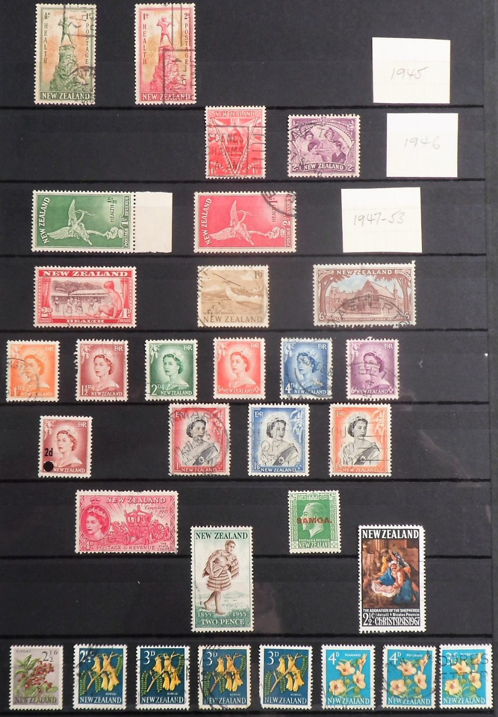 Stamps, Collection of Australia, New Zealand, Malaya, Malta & South Africa housed in a maroon - Image 16 of 30