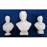 Collectables, 3 'Parian Ware' figures to comprise W.H. Goss himself (approx. 6.5"), Sir Walter Scott