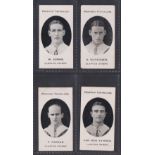 Cigarette cards, Taddy, Prominent Footballers (London Mixture), Clapton Orient, 4 cards, W. Jones,